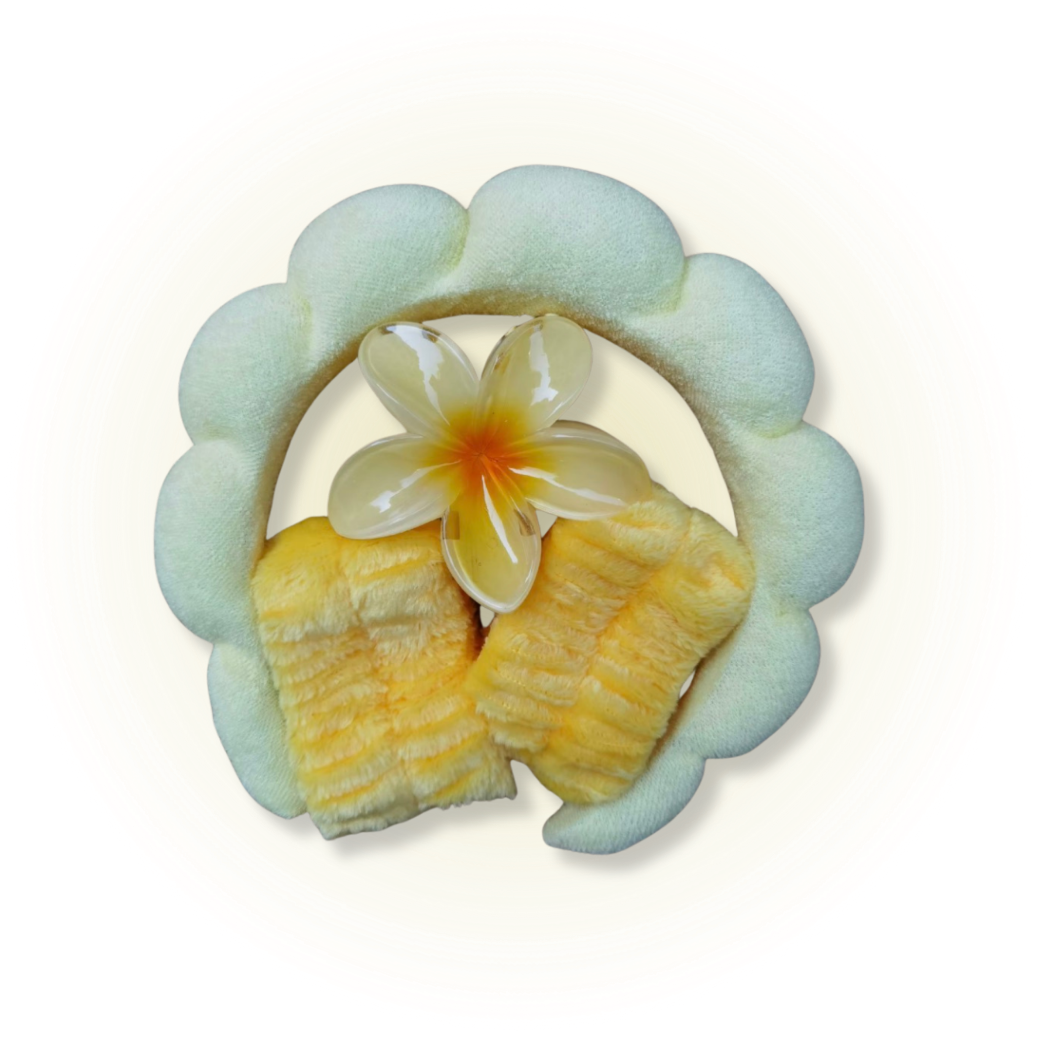 Kawaii Soft Spa Headband Set Yellow